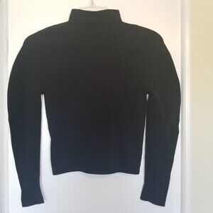 Fabletics Ruby Sculpt knit Open Back Long Sleeve Black Top sz L NWT